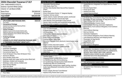 2026 Chevrolet Traverse LT