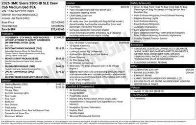 2026 GMC Sierra 2500 HD SLE