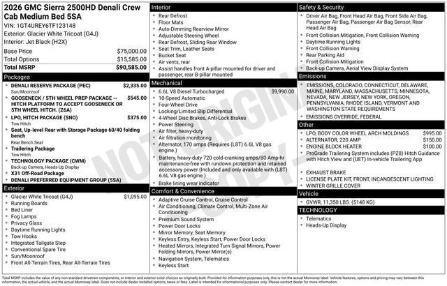 2026 GMC Sierra 2500 HD Denali