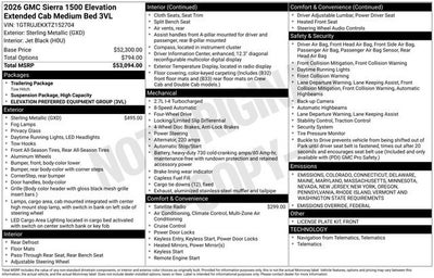 2026 GMC Sierra 1500 Elevation