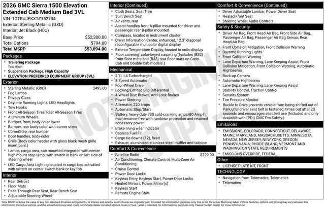 2026 GMC Sierra 1500 Elevation