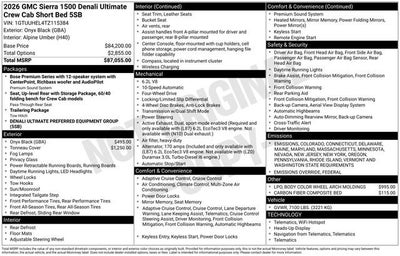 2026 GMC Sierra 1500 Denali Ultimate