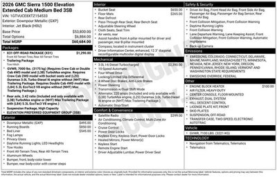 2026 GMC Sierra 1500 Elevation