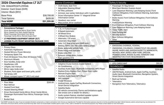 2026 Chevrolet Equinox LT