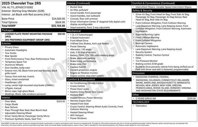 2025 Chevrolet Trax 2RS