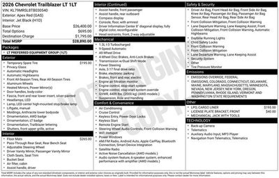 2026 Chevrolet Trailblazer LT